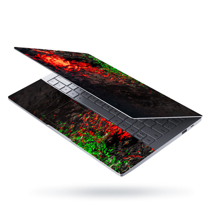 Laptop Skin - Red and Green Abstract Painting