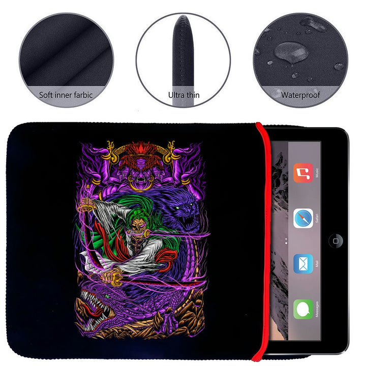 Printed Neoprene Reversible Laptop & Tablet Sleeve - Anime Legendary DS19