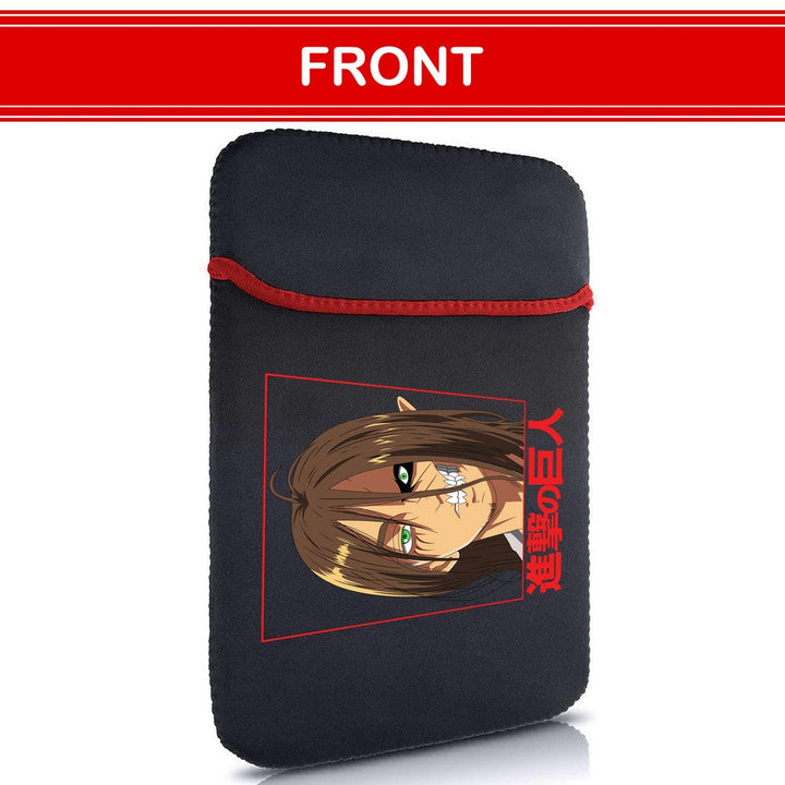 Printed Neoprene Reversible Laptop & Tablet Sleeve - Anime Attack on Titan DS15