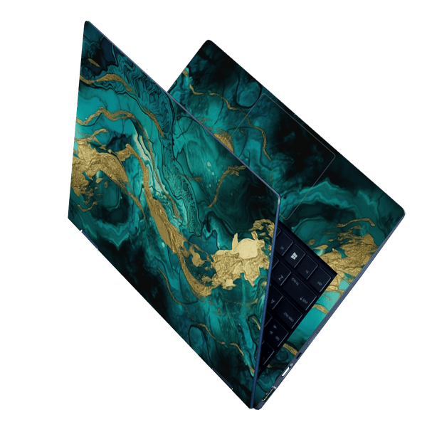 Laptop Skin - Decorative Mramor Blue Golden