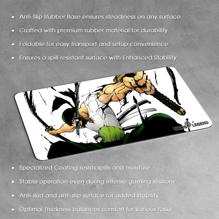 Anti-Slip Desk Mat Gaming Mouse Pad - One Piece Roronoa Zoro RZ03