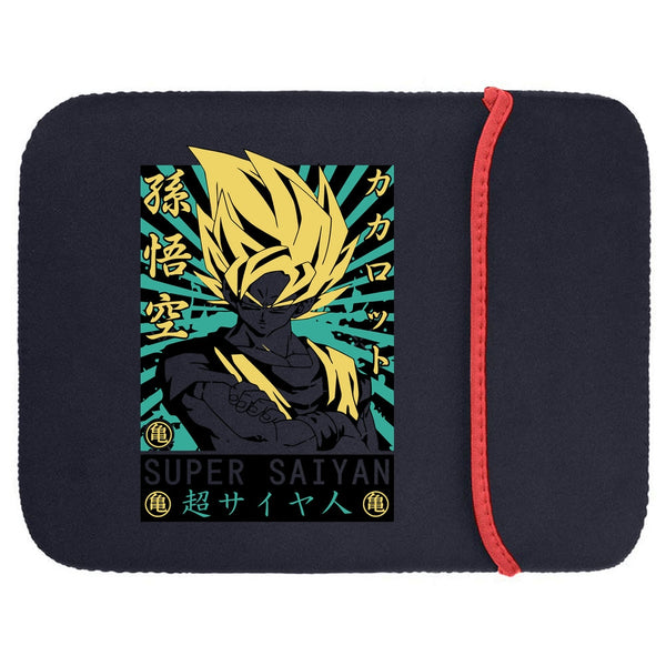 Printed Neoprene Reversible Laptop & Tablet Sleeve - Anime Dragon Ball DS20