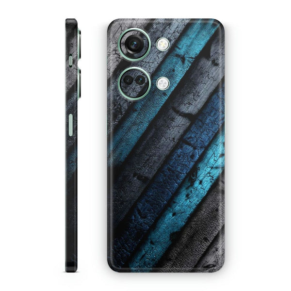 Mobile Skin Wrap - Blue Black Wooden