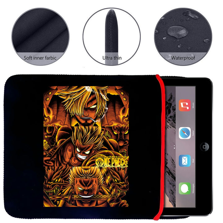 Printed Neoprene Reversible Laptop & Tablet Sleeve - Anime Legendary DS16