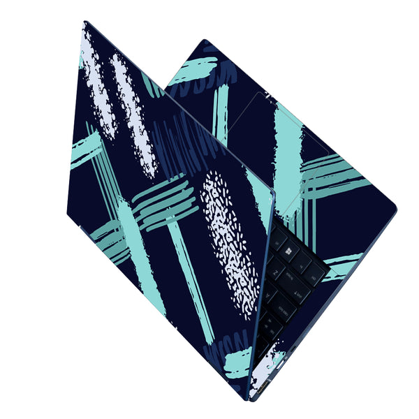 Laptop Skin - Blue Zig Zag Lines