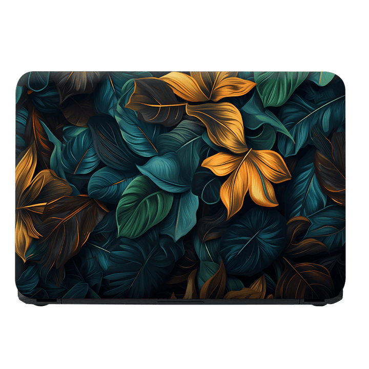 Laptop Skin - Floral Tropical Pattern on Plant Leaves