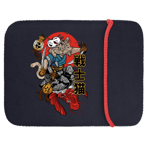 Printed Neoprene Reversible Laptop & Tablet Sleeve - Anime Action DS8