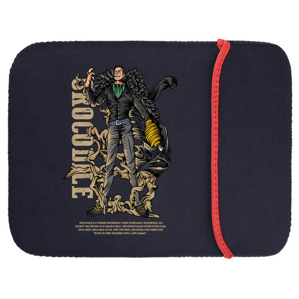 Printed Neoprene Reversible Laptop & Tablet Sleeve - One Piece Crocodile DS1