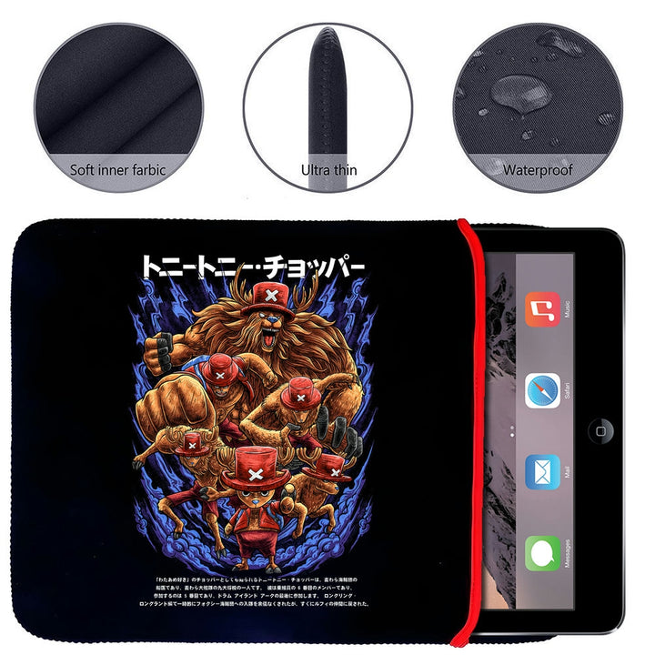 Printed Neoprene Reversible Laptop & Tablet Sleeve - Anime Legendary DS40