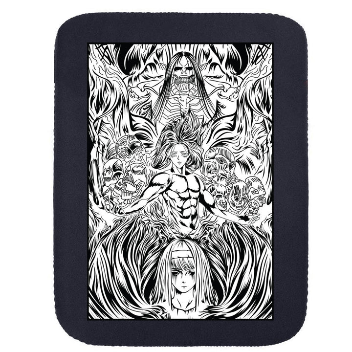 Printed Neoprene Reversible Laptop & Tablet Sleeve - Anime Attack on Titan DS07