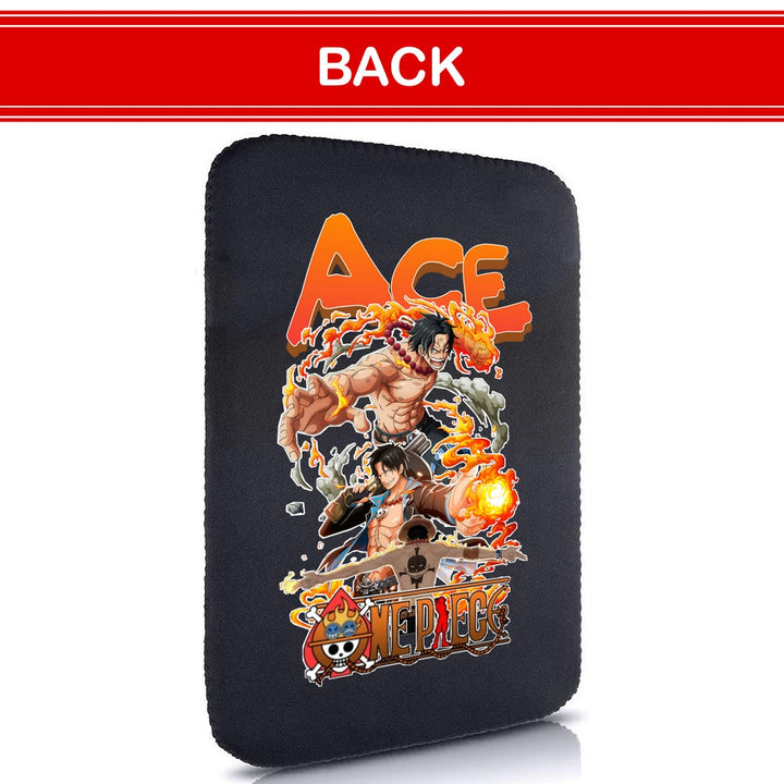 Printed Neoprene Reversible Laptop & Tablet Sleeve - One Piece Ace DS2