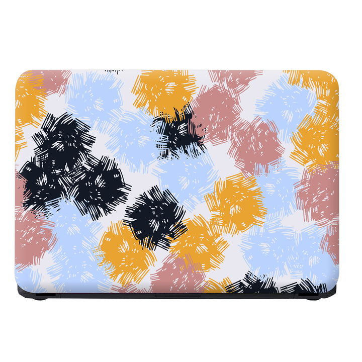 Laptop Skin - Black Blue Patches