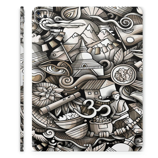 Tablet Skin Wrap - Om Doodle Art