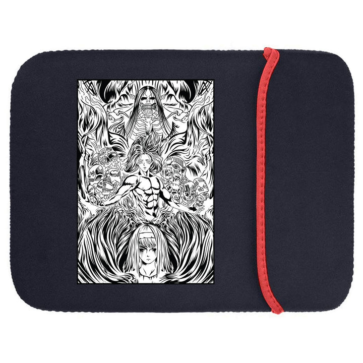 Printed Neoprene Reversible Laptop & Tablet Sleeve - Anime Attack on Titan DS07