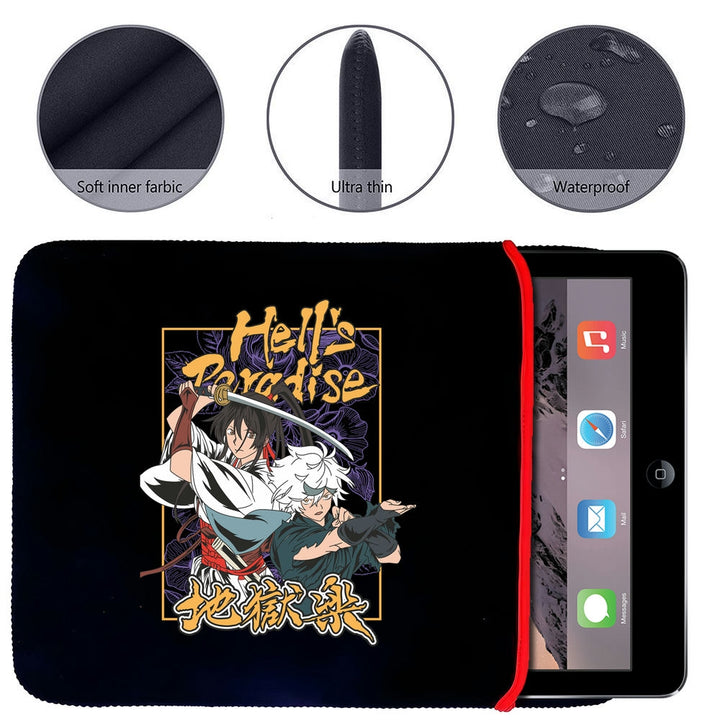 Printed Neoprene Reversible Laptop & Tablet Sleeve - Anime Hells Paradse