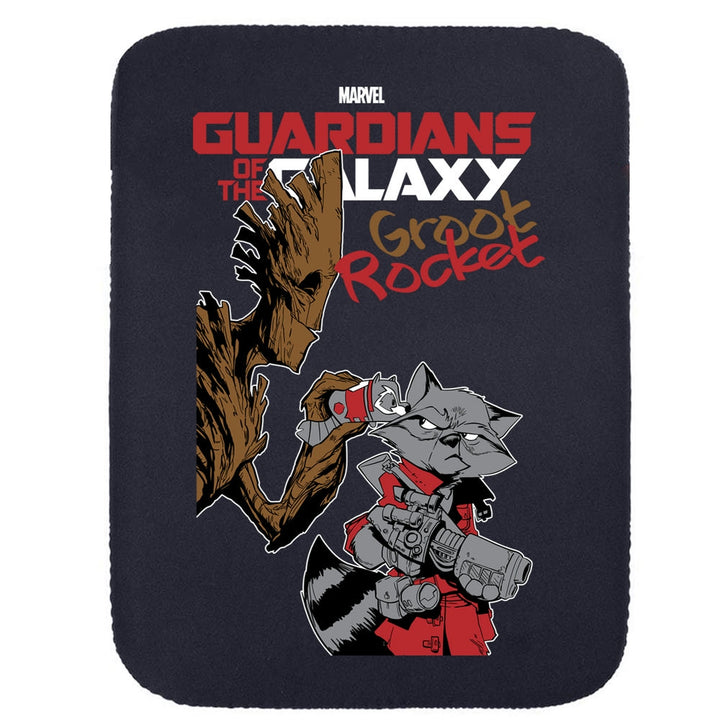 Printed Neoprene Reversible Laptop & Tablet Sleeve - Super Heroes Groot Rocket