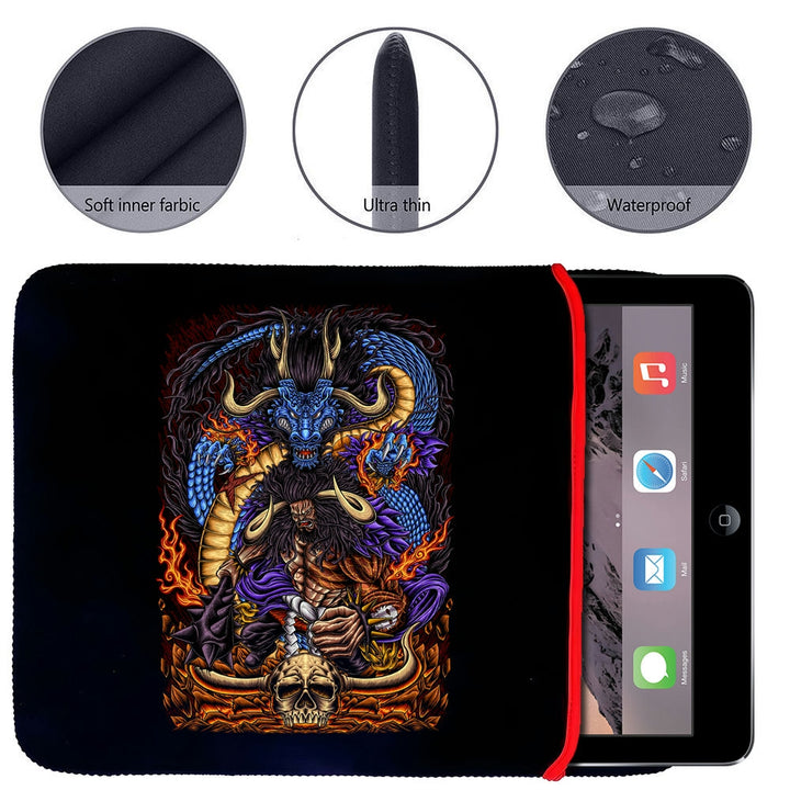 Printed Neoprene Reversible Laptop & Tablet Sleeve - Anime Legendary DS41