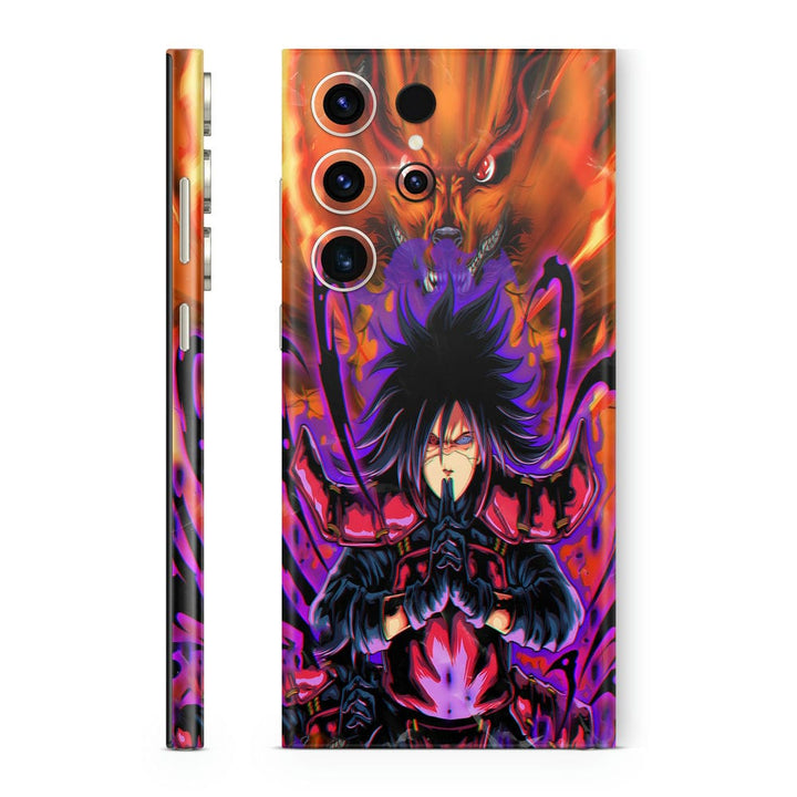 Mobile Skin Wrap - Madara Uchiha Fire Design