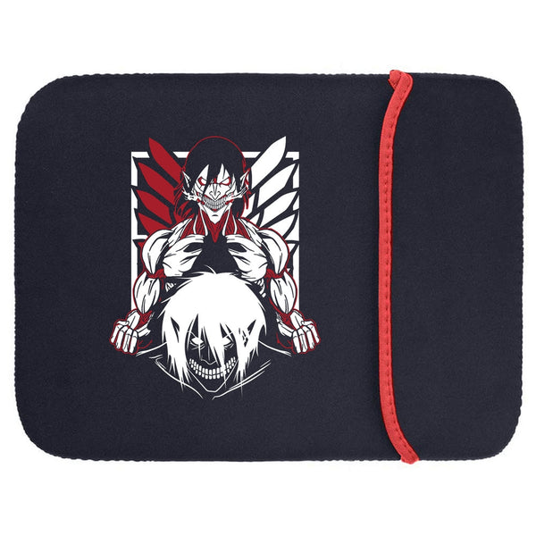 Printed Neoprene Reversible Laptop & Tablet Sleeve - Anime Attack on Titan DS08