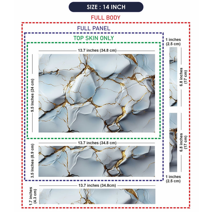 Laptop Skin - Cracking Marble Design