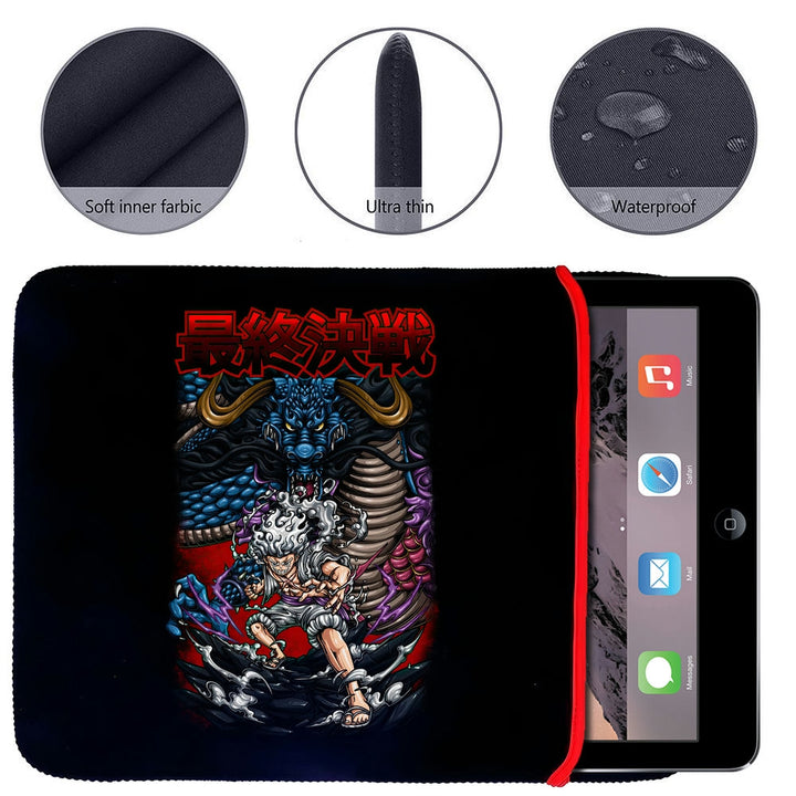 Printed Neoprene Reversible Laptop & Tablet Sleeve - Anime Legendary DS76