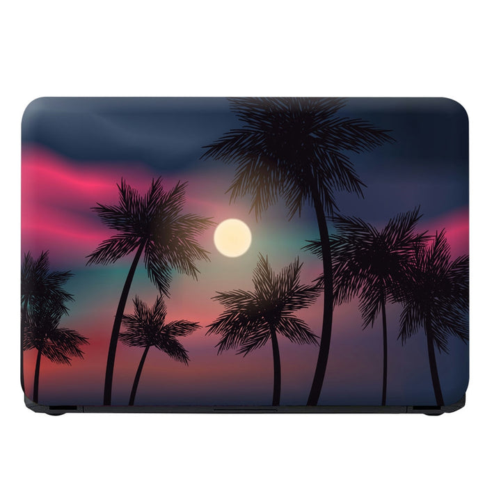 Laptop Skin - Colorful Background With Palm Silhouettes