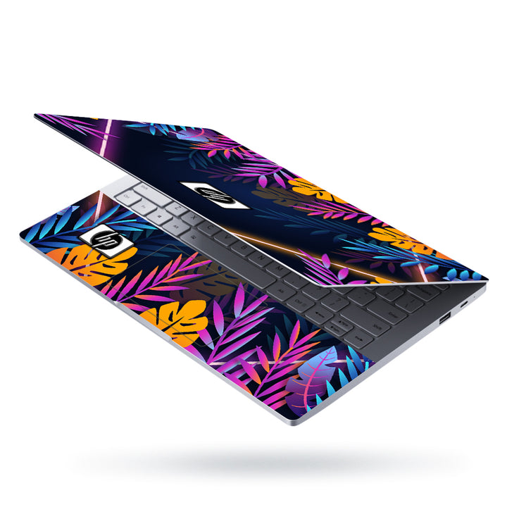 Laptop Skin - HP Silver Logo on Multicolor Florals