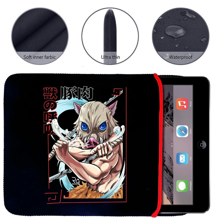 Printed Neoprene Reversible Laptop & Tablet Sleeve - Anime Legendary DS1