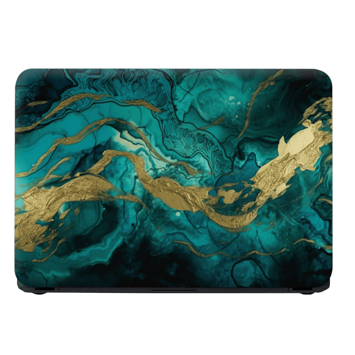 Laptop Skin - Decorative Mramor Blue Golden