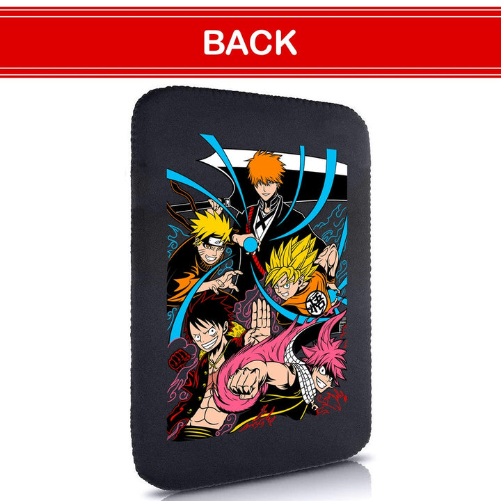 Printed Neoprene Reversible Laptop & Tablet Sleeve - Super Heroes Five Legend