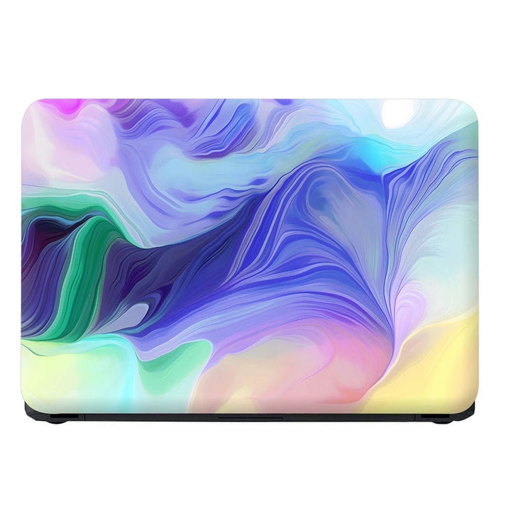 Laptop Skin - Green Blue Cream Brush Art