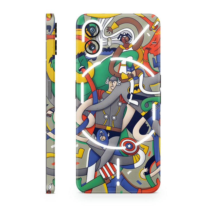 Mobile Skin Wrap - Avengers Cartoon