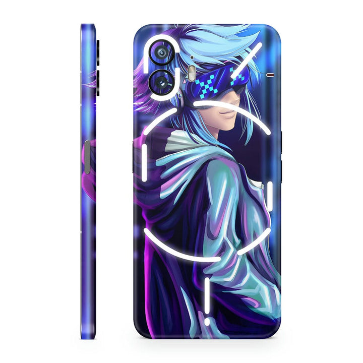 Mobile Skin Wrap - Anime Neon Cool Guy