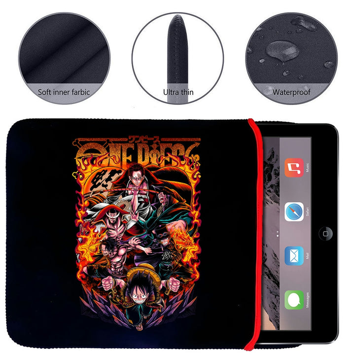 Printed Neoprene Reversible Laptop & Tablet Sleeve - Anime Legendary DS17