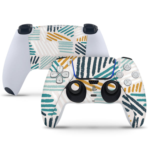 PS5 Controller Skin - Flat Abstract Element Pattern