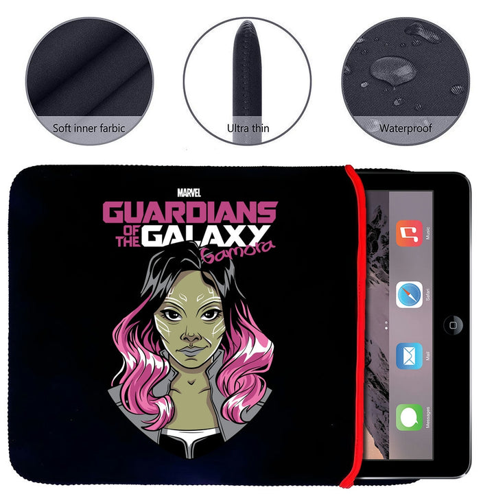 Printed Neoprene Reversible Laptop & Tablet Sleeve - Super Heroes Gamora