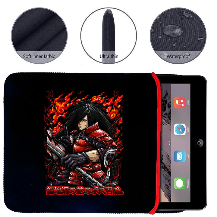 Printed Neoprene Reversible Laptop & Tablet Sleeve - Anime Legendary DS85