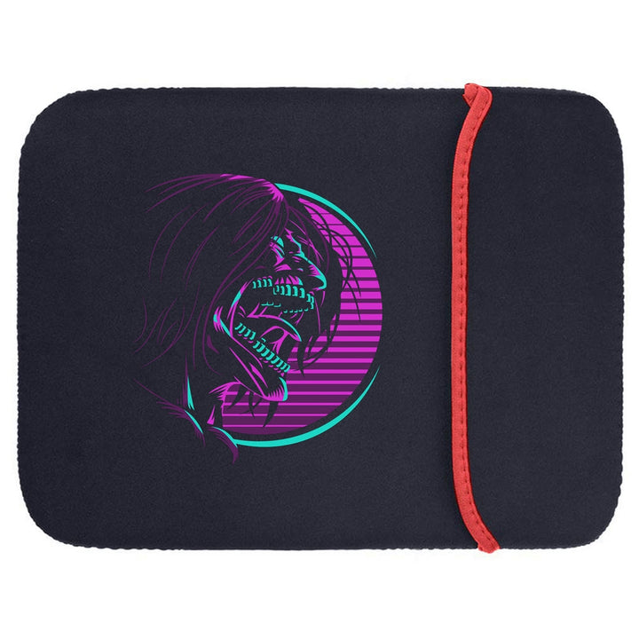 Printed Neoprene Reversible Laptop & Tablet Sleeve - Anime Attack on Titan DS20