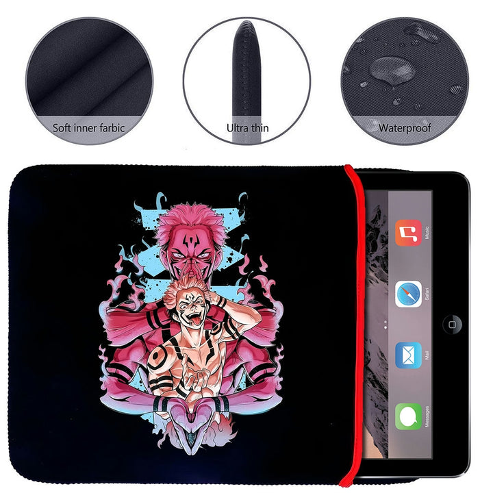 Printed Neoprene Reversible Laptop & Tablet Sleeve - Anime Legendary DS7