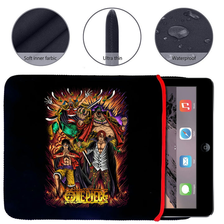 Printed Neoprene Reversible Laptop & Tablet Sleeve - Anime Legendary DS31