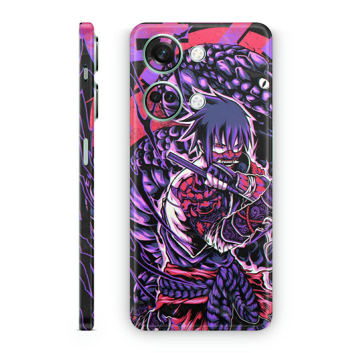 Mobile Skin Wrap - Anime Sasuke Uchicha Red Blue