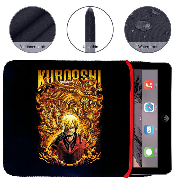 Printed Neoprene Reversible Laptop & Tablet Sleeve - Anime Legendary DS22