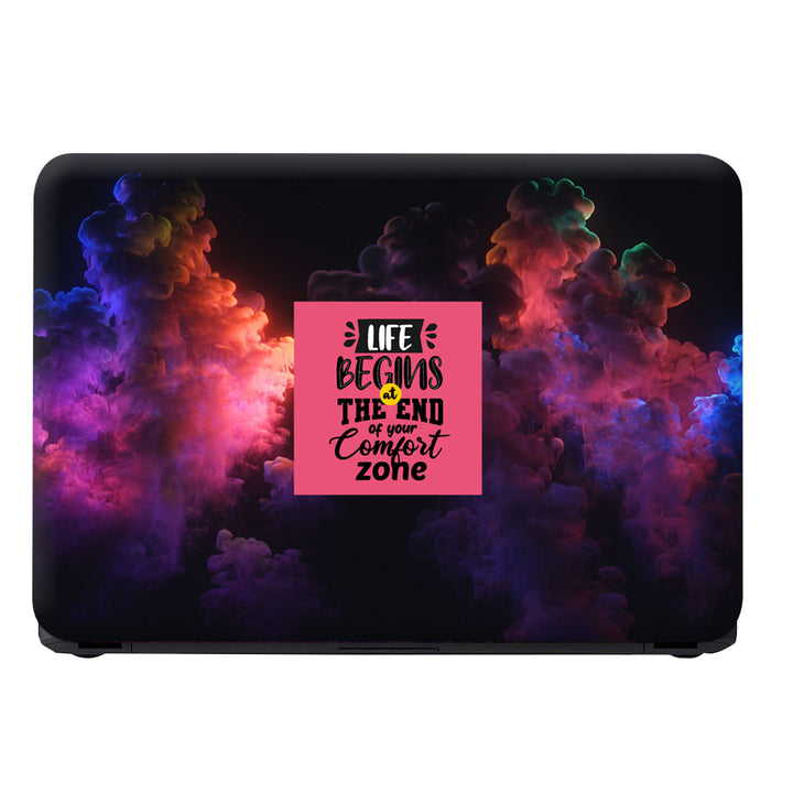 Laptop Skin - Life Begins on Multicolor Smoke