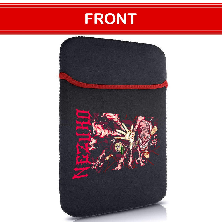 Printed Neoprene Reversible Laptop & Tablet Sleeve - Anime Nezuko