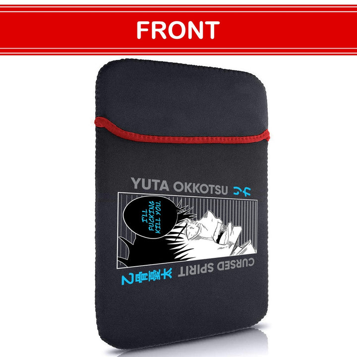 Printed Neoprene Reversible Laptop & Tablet Sleeve - Anime Yuta