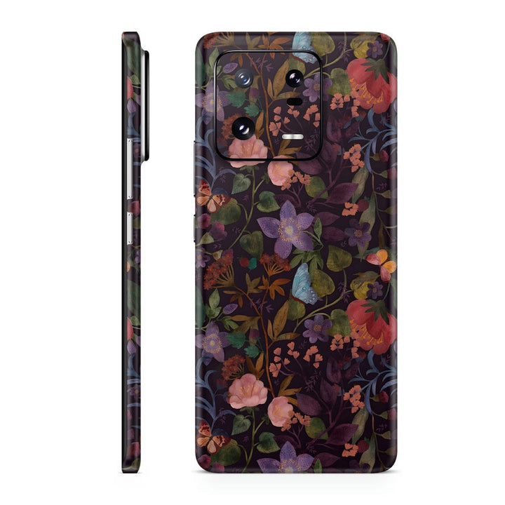 Mobile Skin Wrap - Dark Floral Art