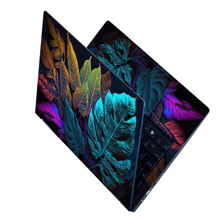 Laptop Skin - Creative Fluorescent Color Tropical Leaves