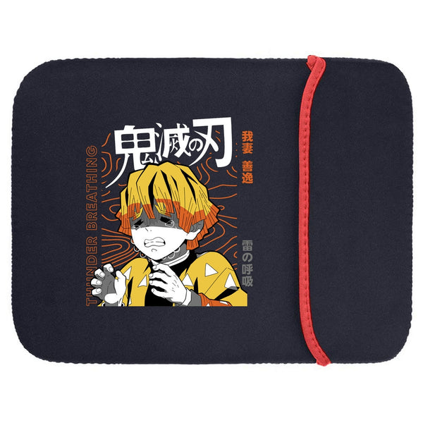 Printed Neoprene Reversible Laptop & Tablet Sleeve - Anime Demon Slayer Kimetsu No Yaiba DS02