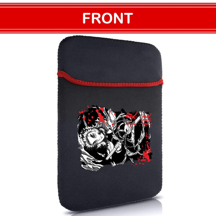 Printed Neoprene Reversible Laptop & Tablet Sleeve - Anime Demon Slayer Kimetsu No Yaiba DS18