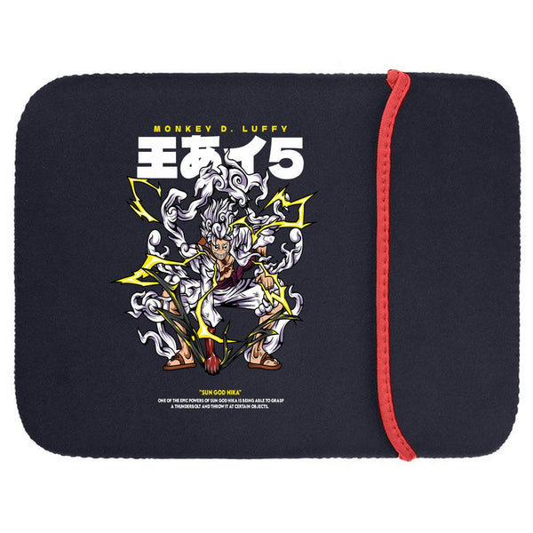 Printed Neoprene Reversible Laptop & Tablet Sleeve - One Piece Gear 5 DS1